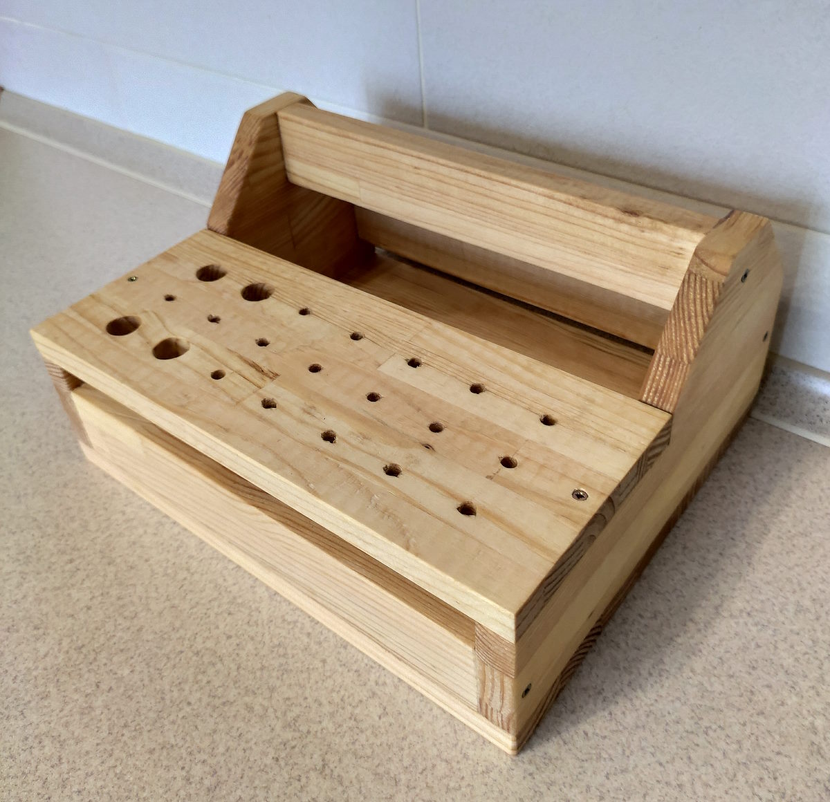 Подставка для кухонных инструментов деревянная 15,5x12x11 см - арт. 63665